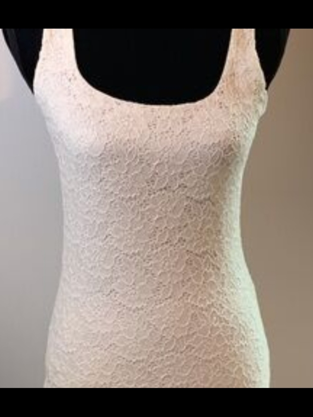 White House Black Market Ivory Lace Tank